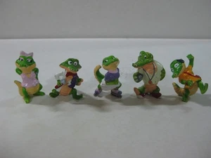 VINTAGE FERRERO HUEVO KINDER SORPRESA LOTE 5 FIGURAS COCODRILOS-AÑOS 90 - Imagen 1 de 4