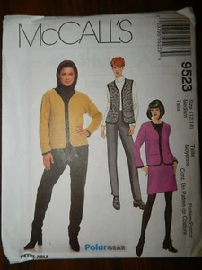 Jacket Vest Pants Skirt 12 14 M McCalls 9523 Sewing Pattern UC Stretch Knits - Picture 1 of 3