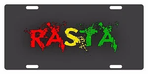 RASTA Word Custom License Plate Rastafarian Emblem Word Version  - Picture 1 of 1