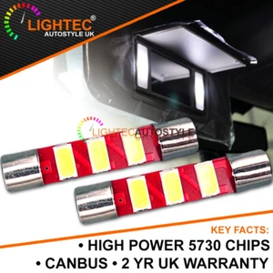 2x 3 SMD FUSE FESTOONS PURE WHITE LED HIGH POWER 5730 CHIPS 31MM 36MM 39MM 41MM - Picture 1 of 6