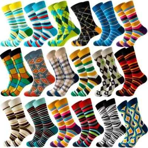 Men / Women Happy socks colorful striped cotton socks - Picture 1 of 7