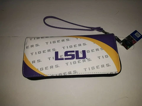 LSU Tigers Curve Zip Organizer Ladies Wallet NCAA Cover
