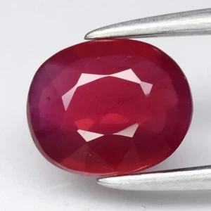 π GLC 0.92ct Oval Red Ruby - Unheated Mozambique Gemstone - Picture 1 of 11