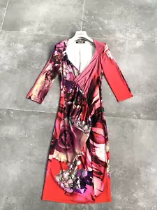Women's ROBERTO CAVALLI Floral Ruched Stretch Dress IT 42 EU 38 UK 10 12 US 6 8 - Picture 1 of 24