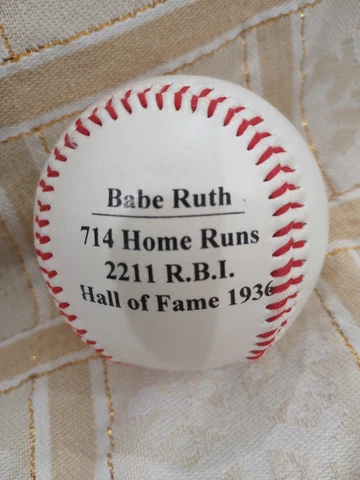 Vintage Babe Ruth 100th Anniversary Replica Signature Baseball hall of fame Cover