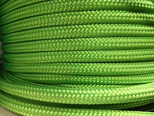 3/8 " x 150 ft. Double Braid-Yacht Braid Polyester Rope Hank. Electric Lime - Picture 1 of 2