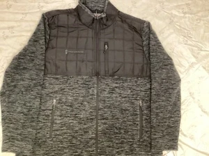 MEN’S MICROTECH FLEECE JACKET/ XXL & SMALL- CHARCOAL AND BLACK - Picture 1 of 5