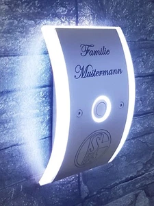 Edelstahl Led Klingelplatte Klingel Hausklingel Türgong Türschild Fußball Logo - Afbeelding 1 van 9