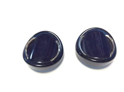 BOTTONE COUTURE 1968 BLU NOTTE  RIFINITURE ARGENTO CM 3 - Immagine 1 di 2