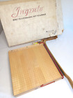 Vintage 12" Rock Maple Wooden Guillotine Paper Cutter Ingento #1132 Cast Iron