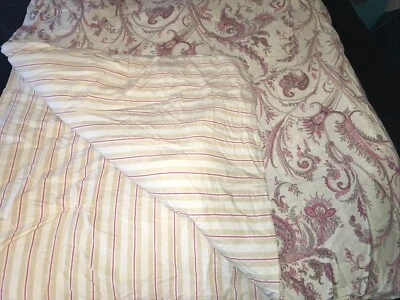 Ralph Lauren Newbury Port Queen Comforter Sham Pair Bedskirt Pink Floral Cream - Image 1 of 4