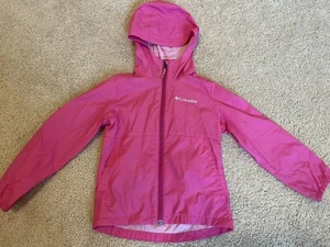 Girls Columbia Pink Raincoat XXS 4/5 - Picture 1 of 6