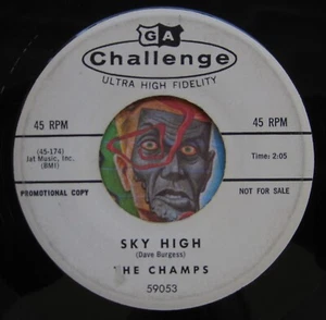 HEAR Champs 45 Sky High / Double Eagle Rock CHALLENGE surf tittyshaker R&B EX - Picture 1 of 2