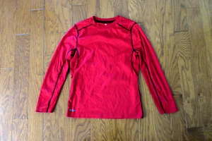 10-12y ❤️ KID RED LANDS END Swim Shirt LONG SLEEVE BEACH SUN Guard Top COVER UP - Picture 1 of 2