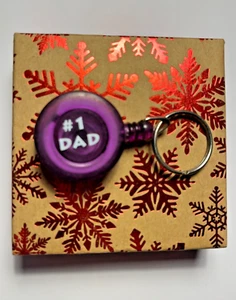 #1 DAD Retractable Id Key Card Badge Holder with Holiday Gift Box - Picture 1 of 2