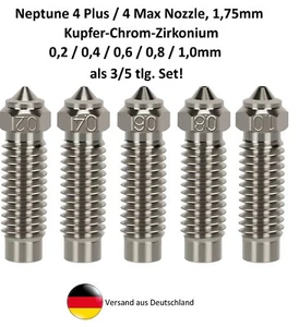 Elegoo Neptune 4 Plus/4 Max, Buse cuivre chrome zircon, 0,2-1,0 mm, en lot de 3/5 - Photo 1/7