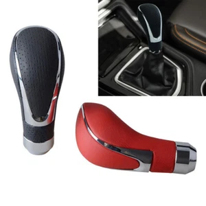 Universal Automatic Auto Car Gear Stick Shift Knob Shifter Lever Cover Leather - Picture 1 of 15