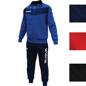 Anzug Herren Givova M L XL XXL 3XL 4XL Blau Schwarz Rot Rennen Unterwegs Zuhause - Zdjęcie 1 z 9