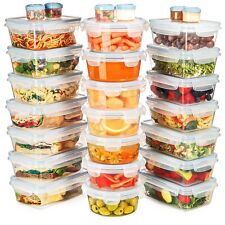 HUGE Set 42 Pack Food Storage Containers With Airtight Lids Easy Snap Lock Leak