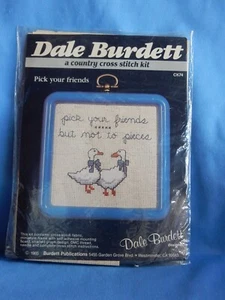 Vtg Dale Burdett 1985 Pick Your Friends Ducks CK74 Counted Cross Stitch Opened - Picture 1 of 9