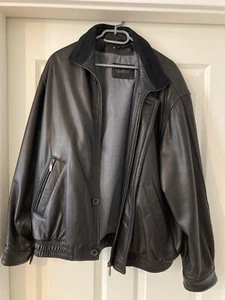 Trapper Vintage Lederjacke Schwarz Herren, 52, selten getragen, super Zustand - Bild 1 von 5