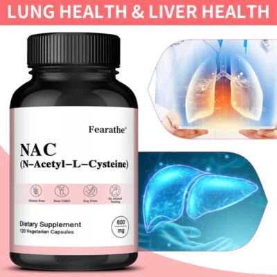 N-acetil L-cisteína (NAC) 600 mg | 30/60/120 cápsulas cápsulas cápsulas vegetales fuerza máxima Foto 1 de 4