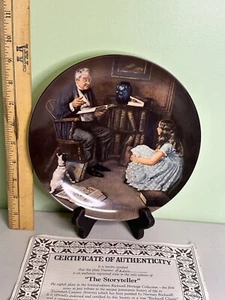 1984 Norman Rockwell Limited Edition VTG “The Story Teller” Plate #H6260 W/COA - Picture 1 of 10