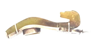 Superb~Chinese Carved Jade Chilong Dragon Belt Hook~Silver Letter Opener~Qing  - Picture 1 of 12