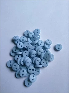 10pcs / 4 mm Baby Blue Matte Mini Buttons for Dolls Clothes sewing supplies - Picture 1 of 3