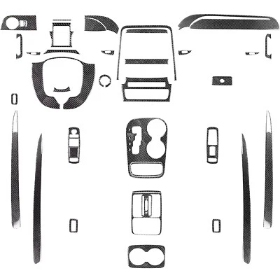 Kits completos de cubierta interior de fibra de carbono real de 46 piezas para Dodge Durango 2011-13 Foto 1 de 4