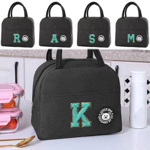 Borsa termica fredda isolata lettera verde conservazione alimenti picnic tote bag - Foto 1 di 43