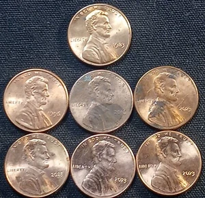 7 CLASHED DIE ERROR LINCOLN CENT LOT 1983,1996,2016,(4) 2023-P - Picture 1 of 12