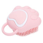 Cute Cat Paw Shaped Bath Brush Silicone Baby Shower Brush Pink BGS