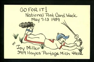 National Postcard Week 1989 Baseball Player Uniform Sports - Picture 1 of 2