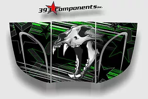 Arctic Cat Prowler 550, 650, 700, 2005-2009 Graphic Decal Sticker Skull Hood GRN - Bild 1 von 1