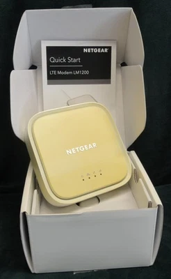 Netgear LM1200 4G LTE Broadband Modem - Pale Yellow - Hard to find color - Image 1 of 4