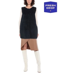 RRP€555 LE TRICOT PERUGIA Faux Fur & Knit Gilet Size M Wool Blend Made in Italy - Picture 1 of 7