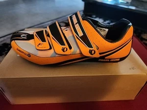 Pearl iZUMi Pro Leader Orange Black Carbon Cycling Road Shoes Mens Size EU 40 - Picture 1 of 7