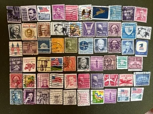 Vintage Lot of 60 Postage Stamps (1051) - Picture 1 of 8