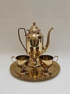 Juego de tetera de servicio de café Art Deco Dirilyte crema azucarero plato - Imagen 1 de 13