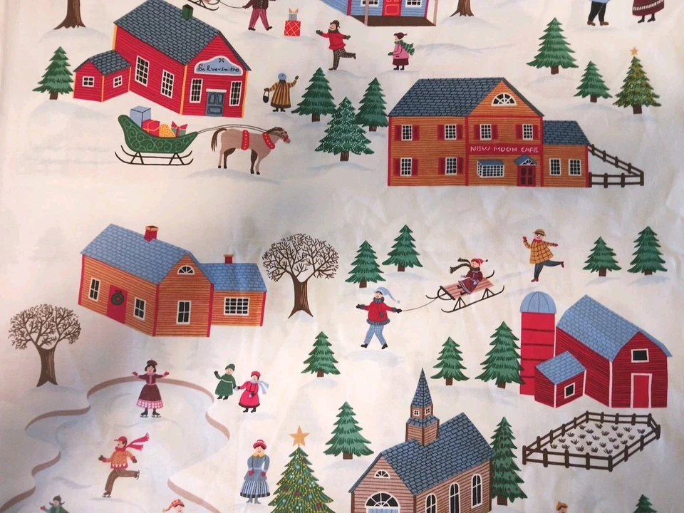 Clothworks Fabric "Christmas Village"  Christine Graf Fabric  2 YDS  X 44” W - Image 1 of 4