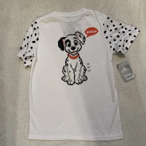 Disney 101 Dalmations Girl’s Tee Shirt Top Size L Large 10/12 Dots T-Shirt NWT - Picture 1 of 6