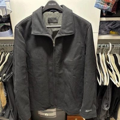 Alfani NWT Men's Wool Full Zip Black Coat Jacket Size Large - Image 1 of 4