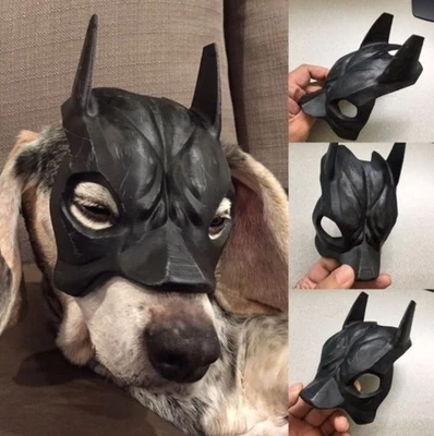 Máscara Batman para Cães – Acessório de fantasia de animal de estimação de super-herói para festas e Halloween - Imagem 1 de 4