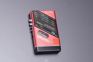 Sony Walkman WM F101 Lettore Cassette FM AM Radio Ricondizionato Rosso Pulito Funzionante - Foto 1 di 7