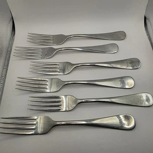 Rare Canadian Pacific Railway Stainless Fork Set Of 6 "CPR" - Picture 1 of 6