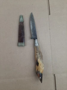 VINTAGE W. CLAUBERG 7000 Solingen GERMANY DEERHOOF DAGGER KNIFE - Picture 1 of 10