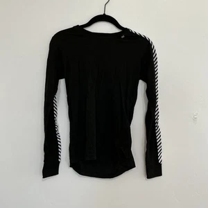 Top sportivo Helly Hansen donna nero manica lunga manica a righe XS TP - Foto 1 di 5