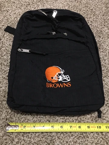 Cleveland Browns Backpack Black School Bag Approximately 16" Cover