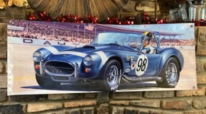 Revell AC Cobra Model Kit Box Art Vinyl Banner Approx 48”x18” Garage Man Cave  - Picture 1 of 6